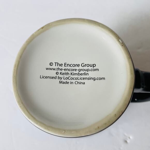 Keith Kimberlin Siamese Kittens Cat Polka Dot Mug Coffee Tea Cup Blue White - Picture 6 of 7